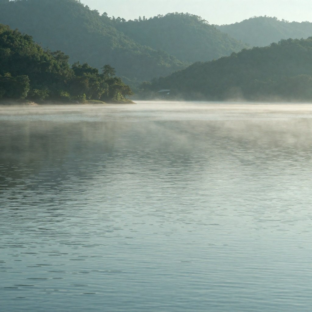 Calm waters of Temenggor Lake